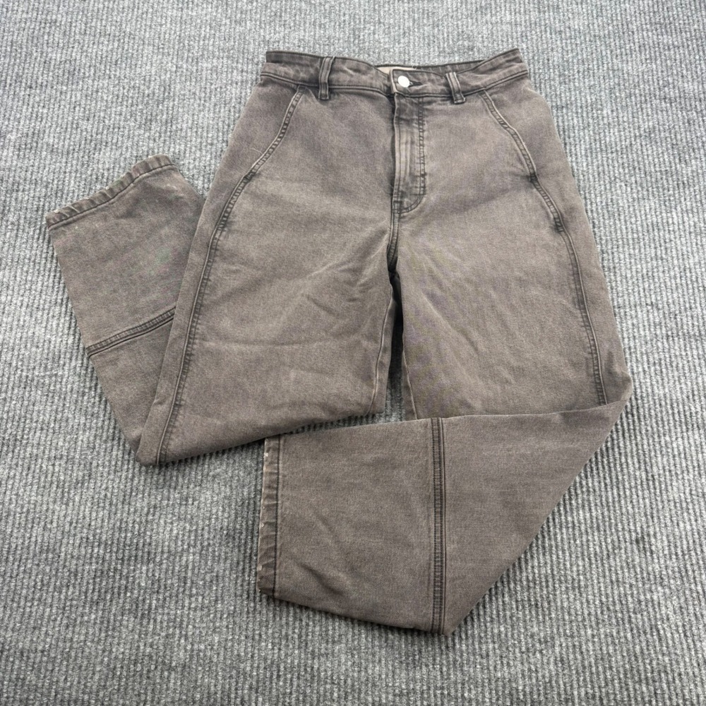 Everlane Womens 27 Regular Brown Organic Cotton Utility Barrel Leg Jeans